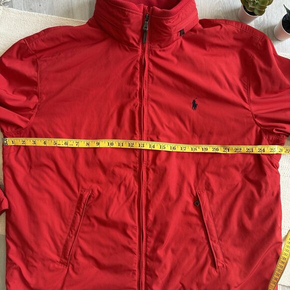 Vtg Polo Ralph Lauren Full Zip Jacket Men XXL Red  Fleece Lined ZippedHood READ - Picture 13 of 16